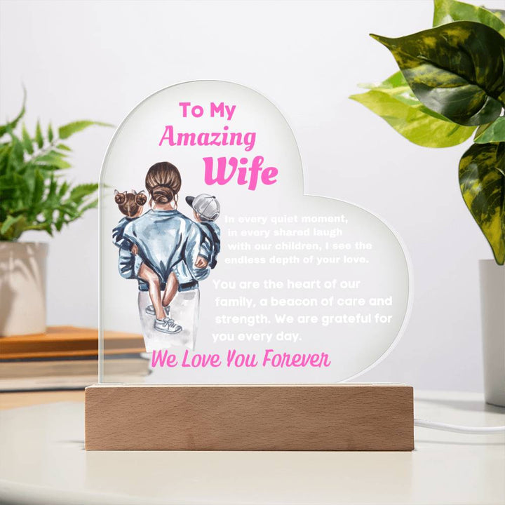 [Mother's Day Special] To My Amazing Wife and Mother Of Our Kids - LED Acrylic Lamp