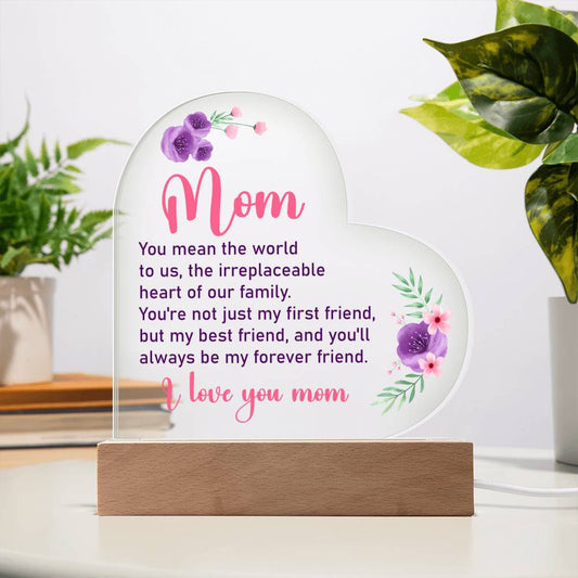 [Mother's Day Special] I Love You Mom - Heart Acrylic
