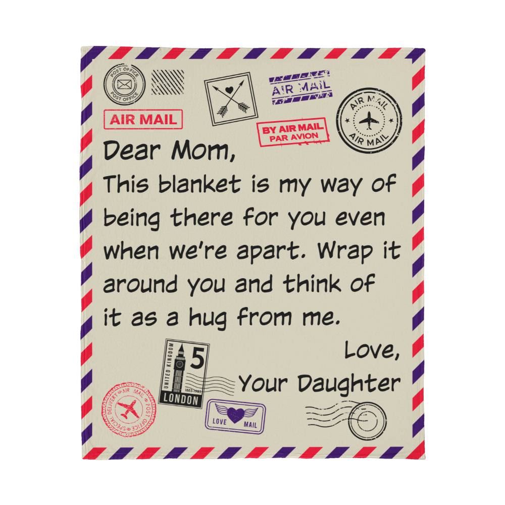 [Mother's Day Special] Dear Mom, From Daughter 💌💌 - Fleece Blanket