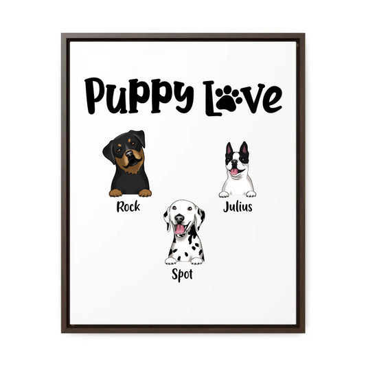 Puppy Love Gallery Canvas Wraps, Vertical Frame (Personalize It!)