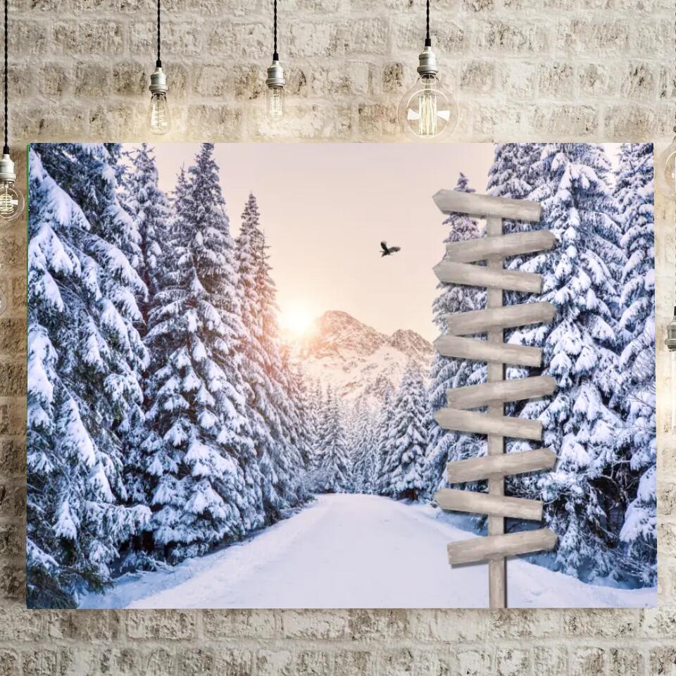 Winter Family Canvas (Personalize It!)
