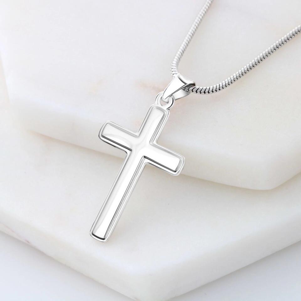 To My Beloved...Cross Necklace With Personalized Message Card