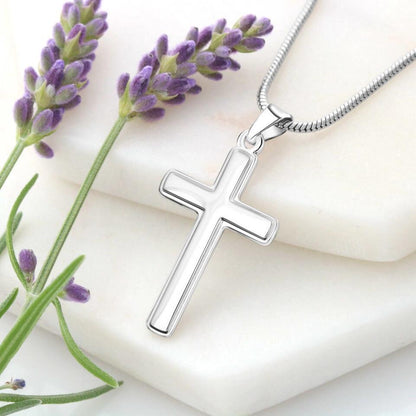 To My Beloved...Cross Necklace With Personalized Message Card