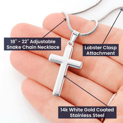 To My Beloved...Cross Necklace With Personalized Message Card