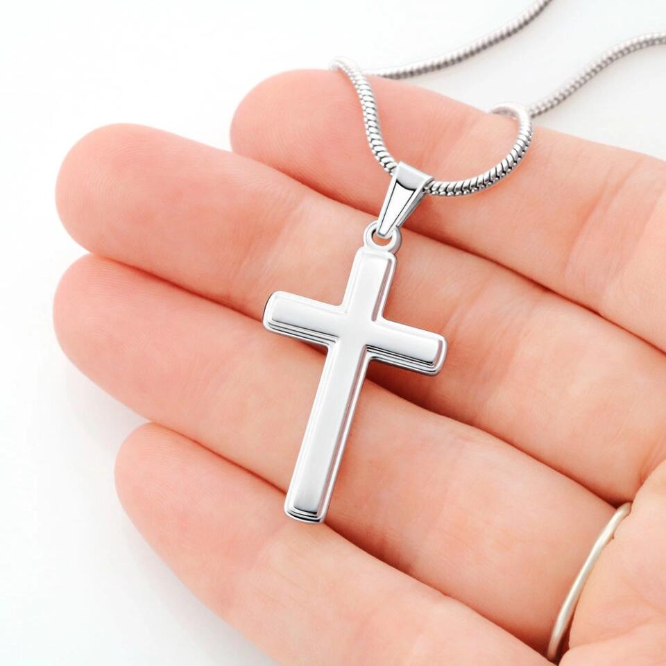 To My Beloved...Cross Necklace With Personalized Message Card