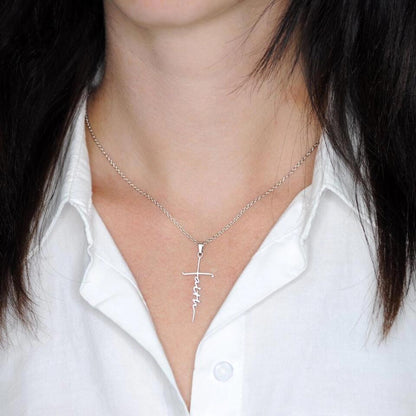 To My Beloved...Cross Necklace With Personalized Message Card