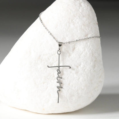 To My Beloved...Cross Necklace With Personalized Message Card