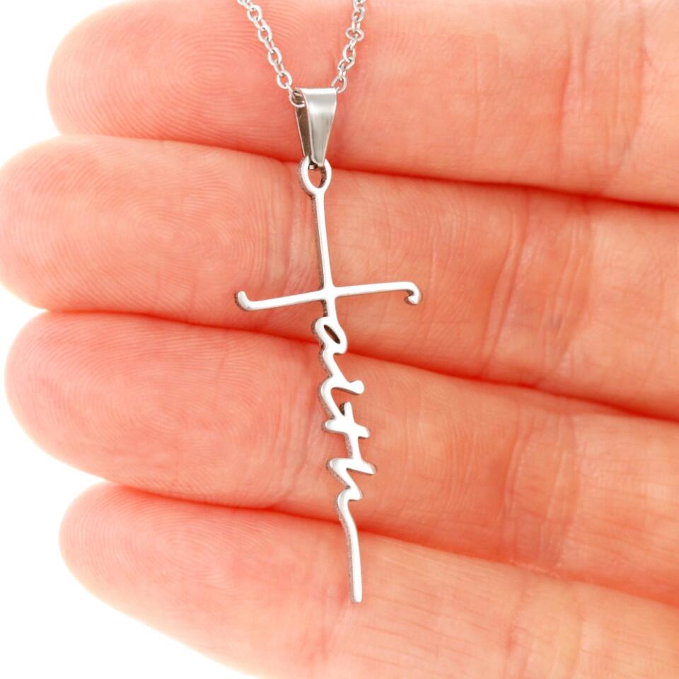 To My Beloved...Cross Necklace With Personalized Message Card