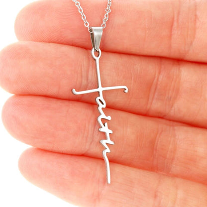 To My Beloved...Cross Necklace With Personalized Message Card