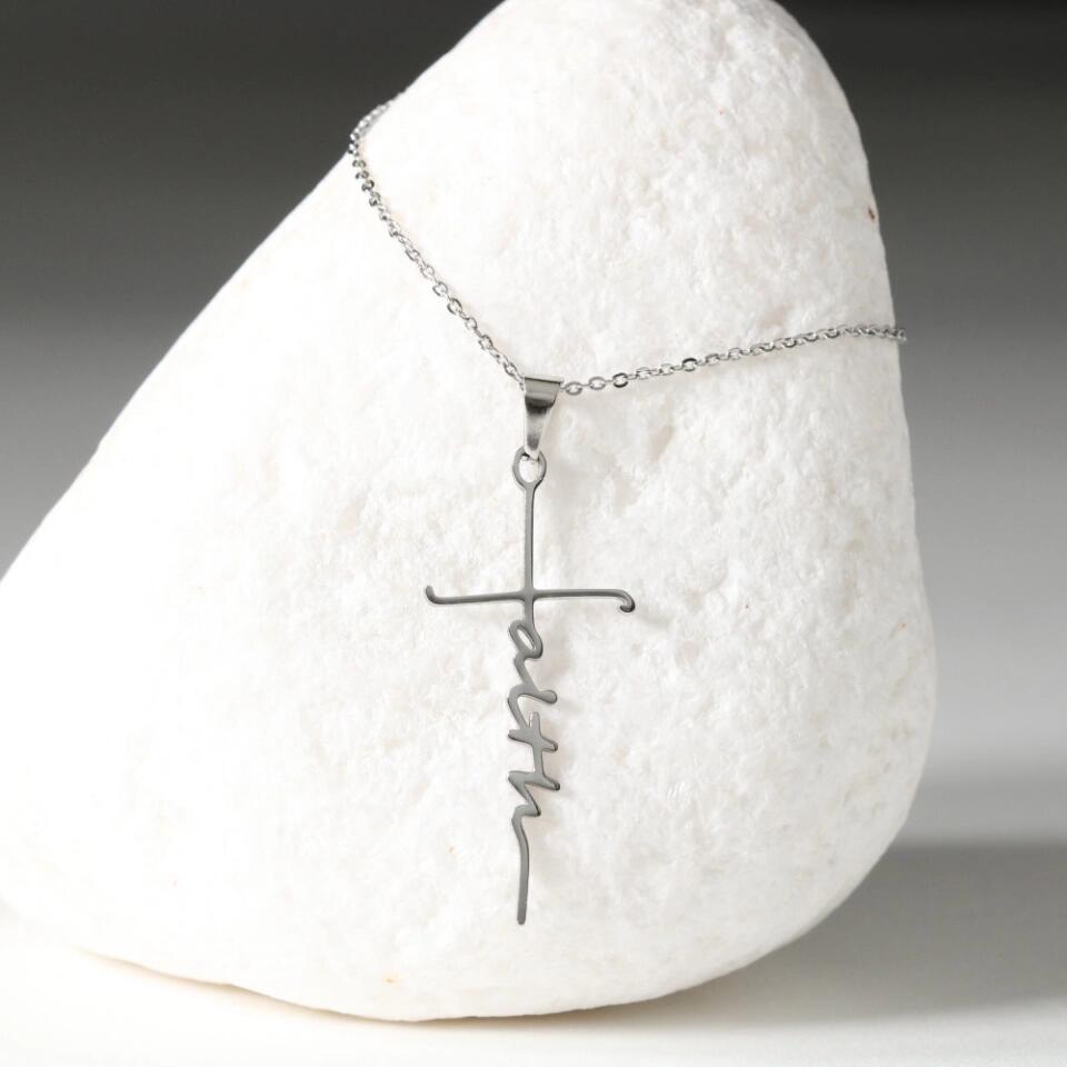 She Is A Warrior, She Is You... Cross Necklace with Personalized Message Card!