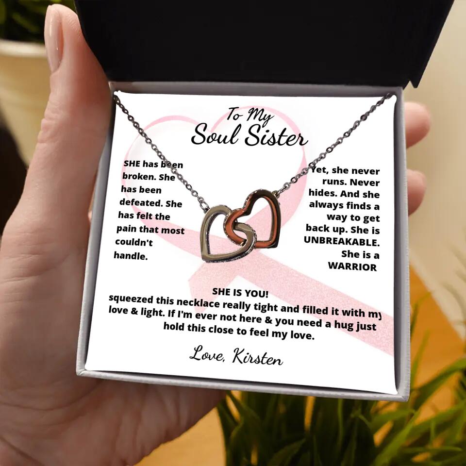 She Is A Warrior, She Is You...Necklace With Personalized Message Card