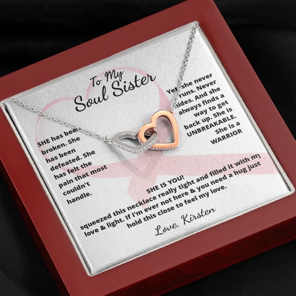 She Is A Warrior, She Is You...Necklace With Personalized Message Card