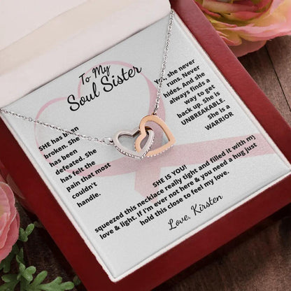 She Is A Warrior, She Is You...Necklace With Personalized Message Card