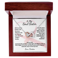 Interlocking Hearts Polished Stainless Steel & Rose Gold Finish | Luxury Box