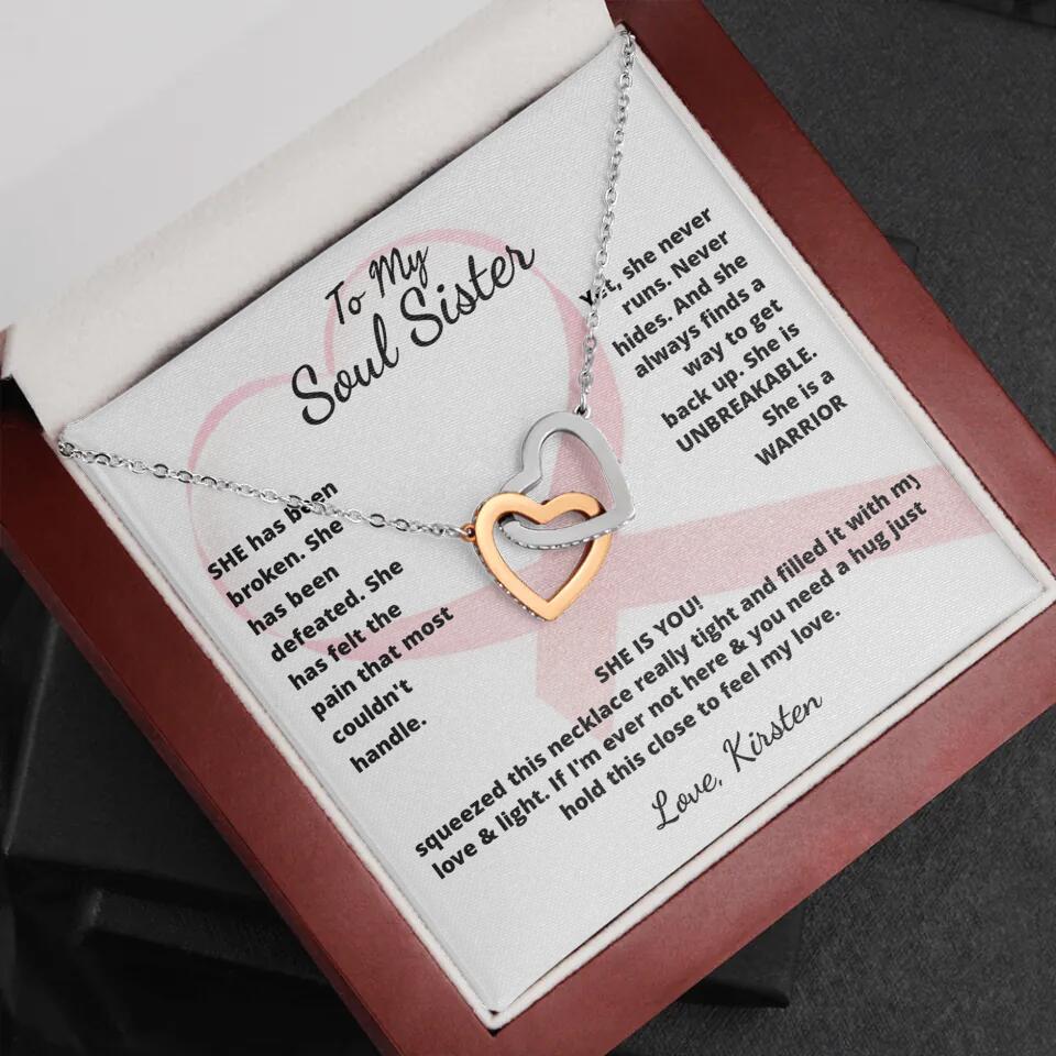 She Is A Warrior, She Is You...Necklace With Personalized Message Card