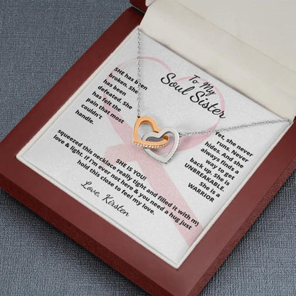 She Is A Warrior, She Is You...Necklace With Personalized Message Card