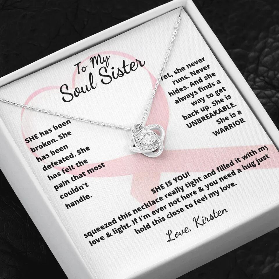 She Is A Warrior, She Is You...Necklace With Personalized Message Card