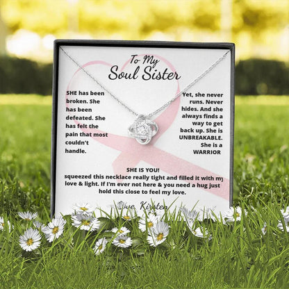 She Is A Warrior, She Is You...Necklace With Personalized Message Card