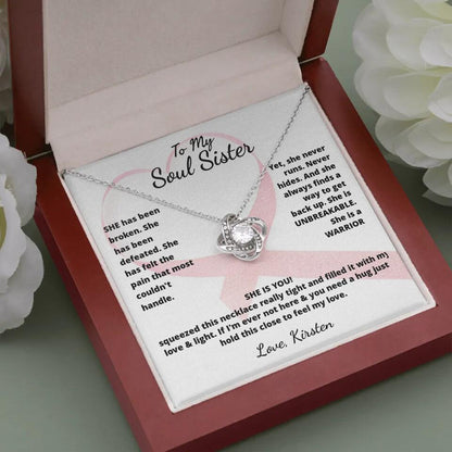 She Is A Warrior, She Is You...Necklace With Personalized Message Card