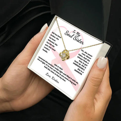 She Is A Warrior, She Is You...Necklace With Personalized Message Card