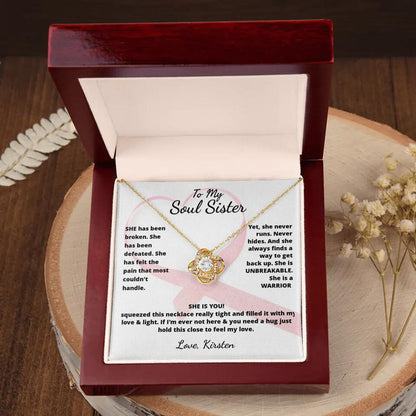 She Is A Warrior, She Is You...Necklace With Personalized Message Card