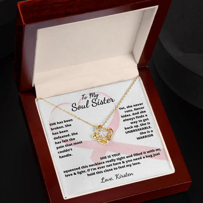 She Is A Warrior, She Is You...Necklace With Personalized Message Card