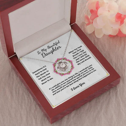 To My Beloved... Loveknot necklace with Personalized Message Card