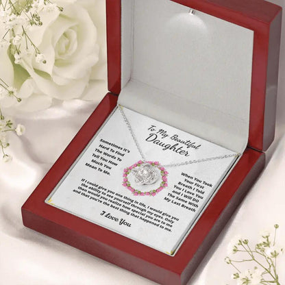 To My Beloved... Loveknot necklace with Personalized Message Card