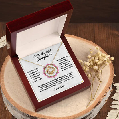 To My Beloved... Loveknot necklace with Personalized Message Card