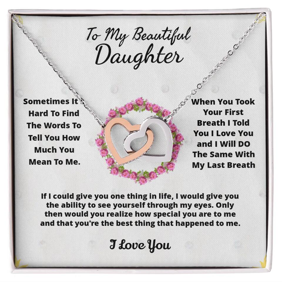 To My Beloved... Loveknot necklace with Personalized Message Card