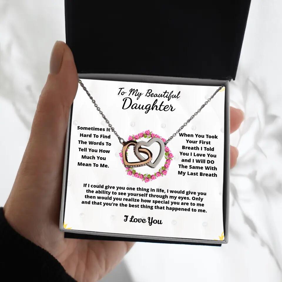 To My Beloved... Loveknot necklace with Personalized Message Card