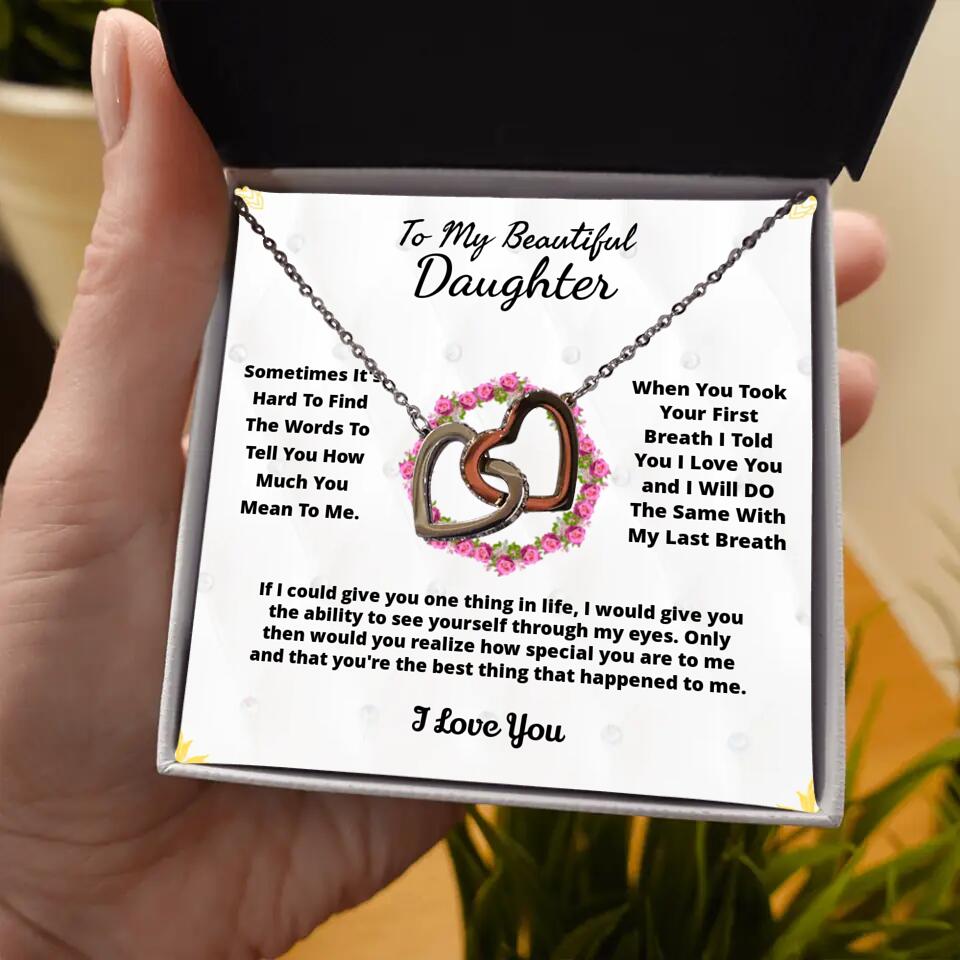 To My Beloved... Loveknot necklace with Personalized Message Card