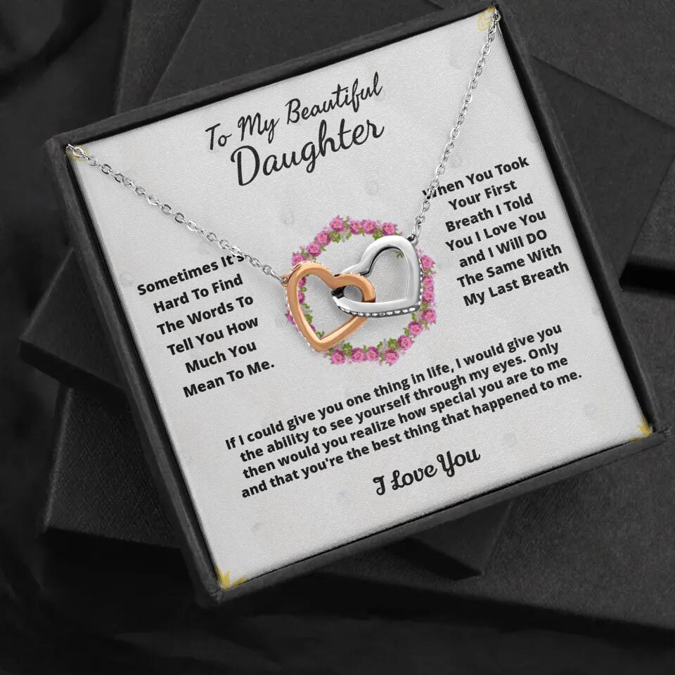 To My Beloved... Loveknot necklace with Personalized Message Card