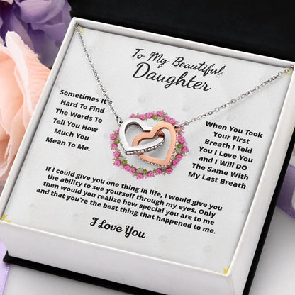 To My Beloved... Loveknot necklace with Personalized Message Card