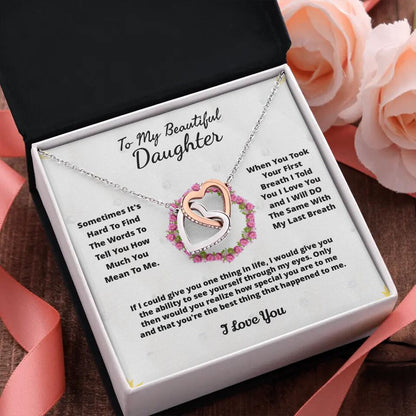 To My Beloved... Loveknot necklace with Personalized Message Card