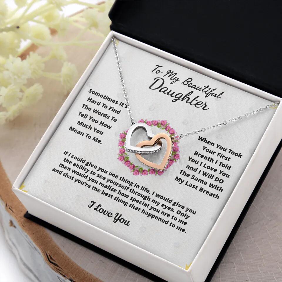 To My Beloved... Loveknot necklace with Personalized Message Card