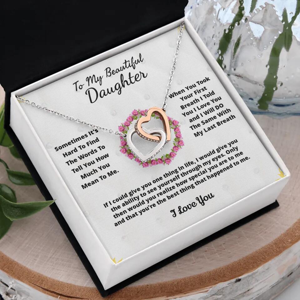 To My Beloved... Loveknot necklace with Personalized Message Card