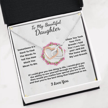 To My Beloved... Loveknot necklace with Personalized Message Card