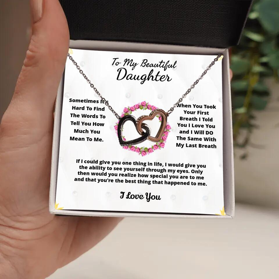 To My Beloved... Loveknot necklace with Personalized Message Card