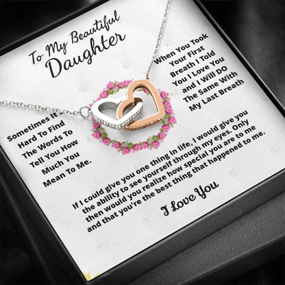 To My Beloved... Loveknot necklace with Personalized Message Card