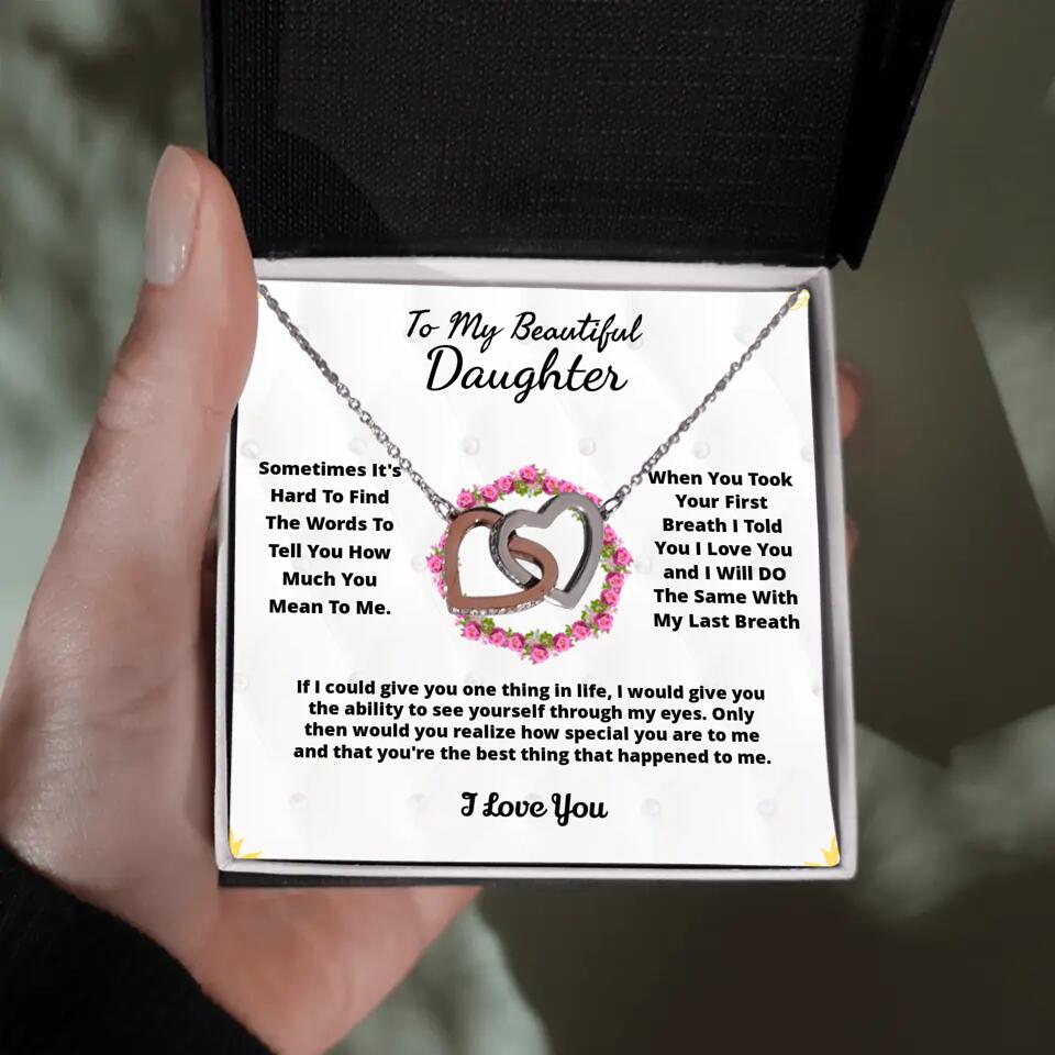 To My Beloved... Loveknot necklace with Personalized Message Card