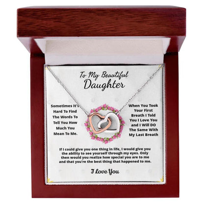 To My Beloved... Loveknot necklace with Personalized Message Card