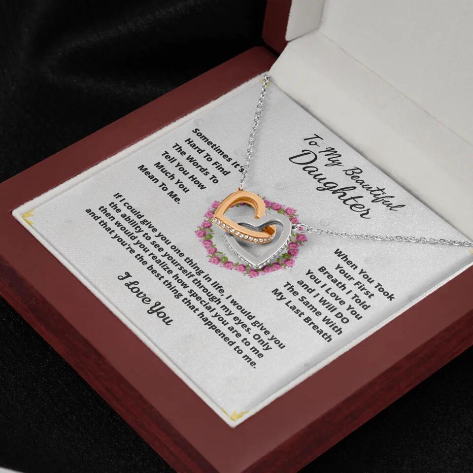 To My Beloved... Loveknot necklace with Personalized Message Card