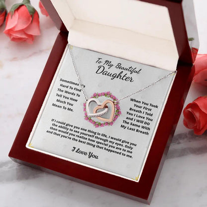 To My Beloved... Loveknot necklace with Personalized Message Card