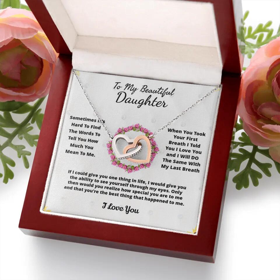 To My Beloved... Loveknot necklace with Personalized Message Card