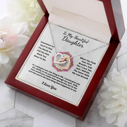 To My Beloved... Loveknot necklace with Personalized Message Card