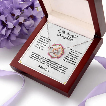 To My Beloved... Loveknot necklace with Personalized Message Card