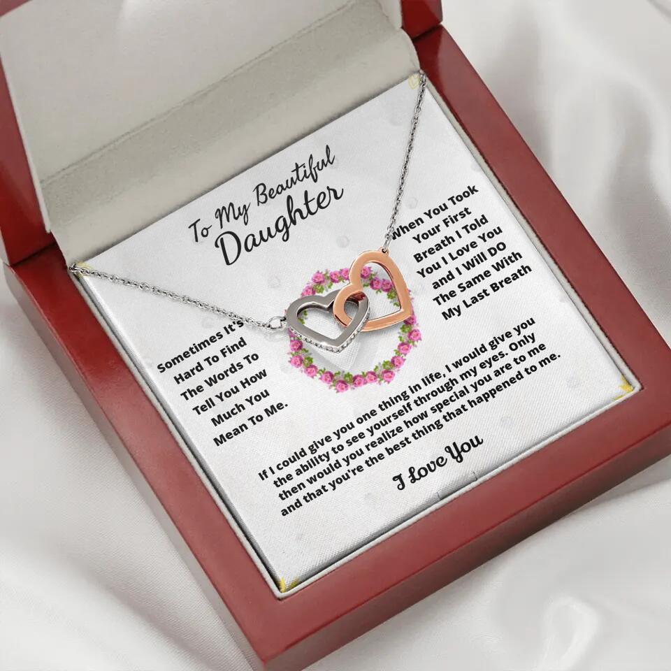 To My Beloved... Loveknot necklace with Personalized Message Card