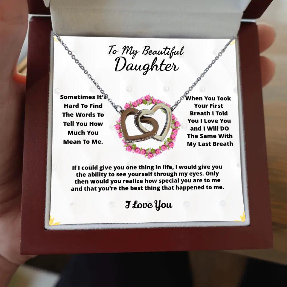 To My Beloved... Loveknot necklace with Personalized Message Card