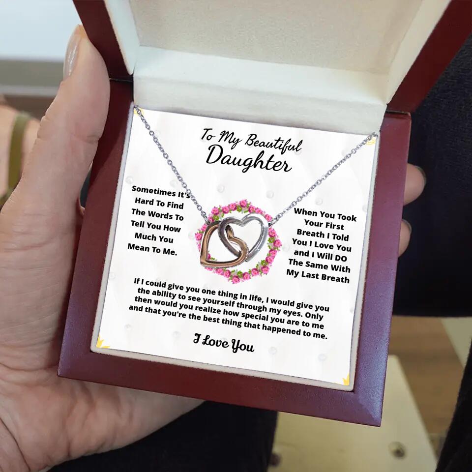 To My Beloved... Loveknot necklace with Personalized Message Card